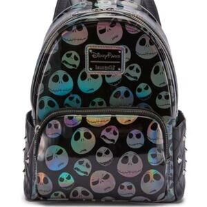 NWT Disney Parks/Loungefly Jack Skellington Holographic Backpack, Tim Burton